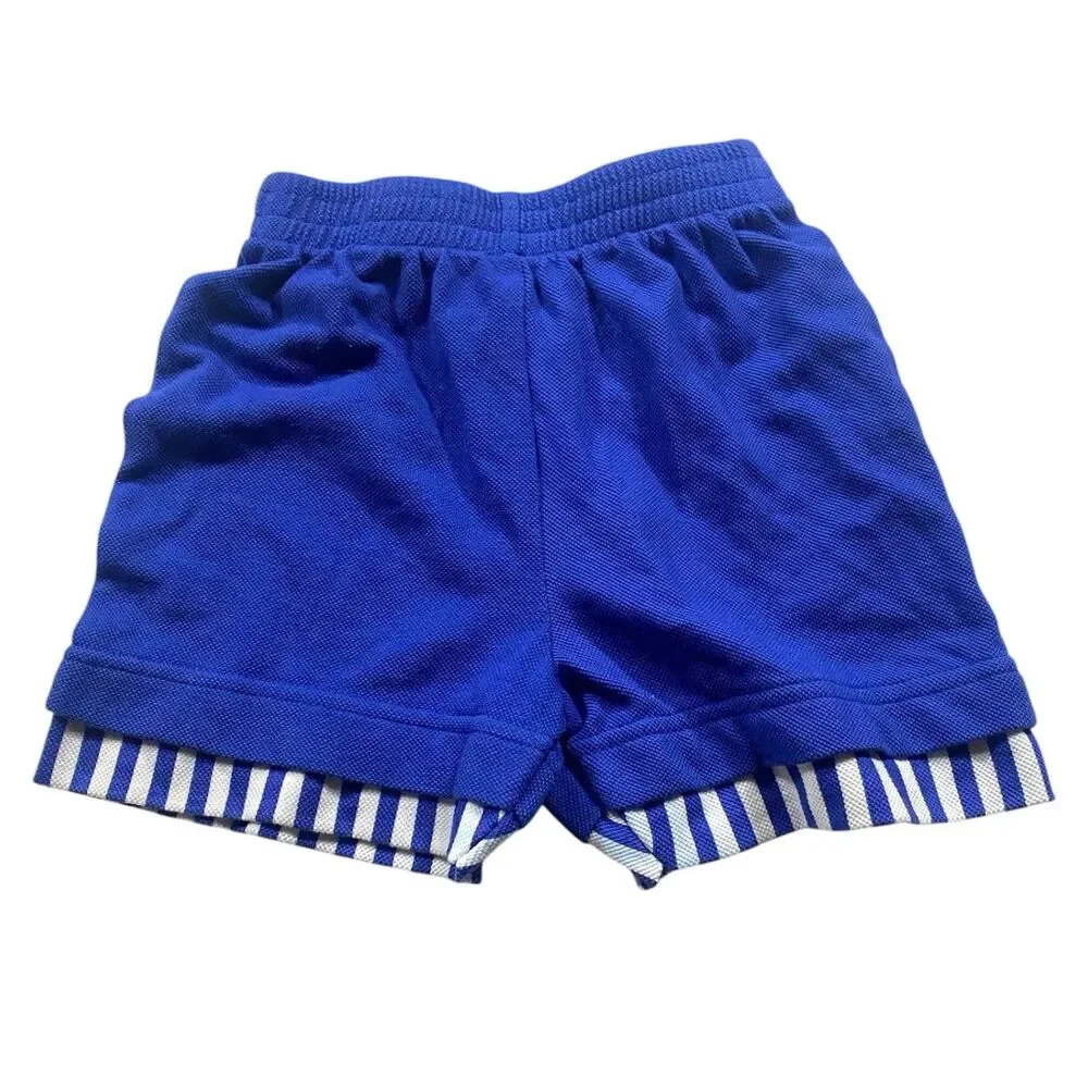 Vintage Buddy Boys Baby Boy 2pc Polo Shorts Set 18 Months Train Embroidered 90s